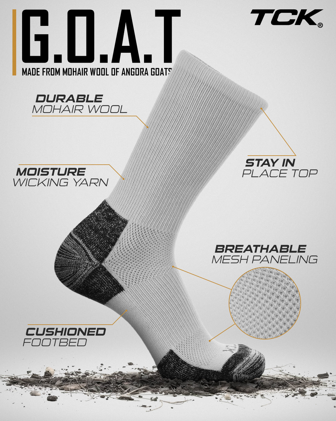 GOAT Socks Crew Length