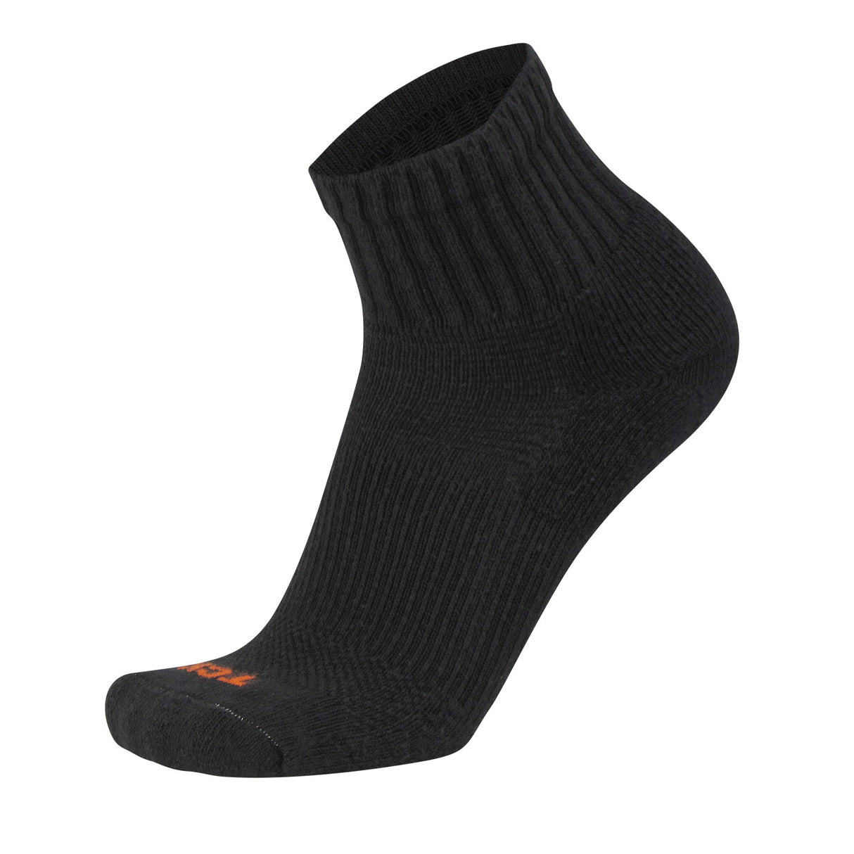 Chase Cotton Quarter Crew Socks (Black, Large)