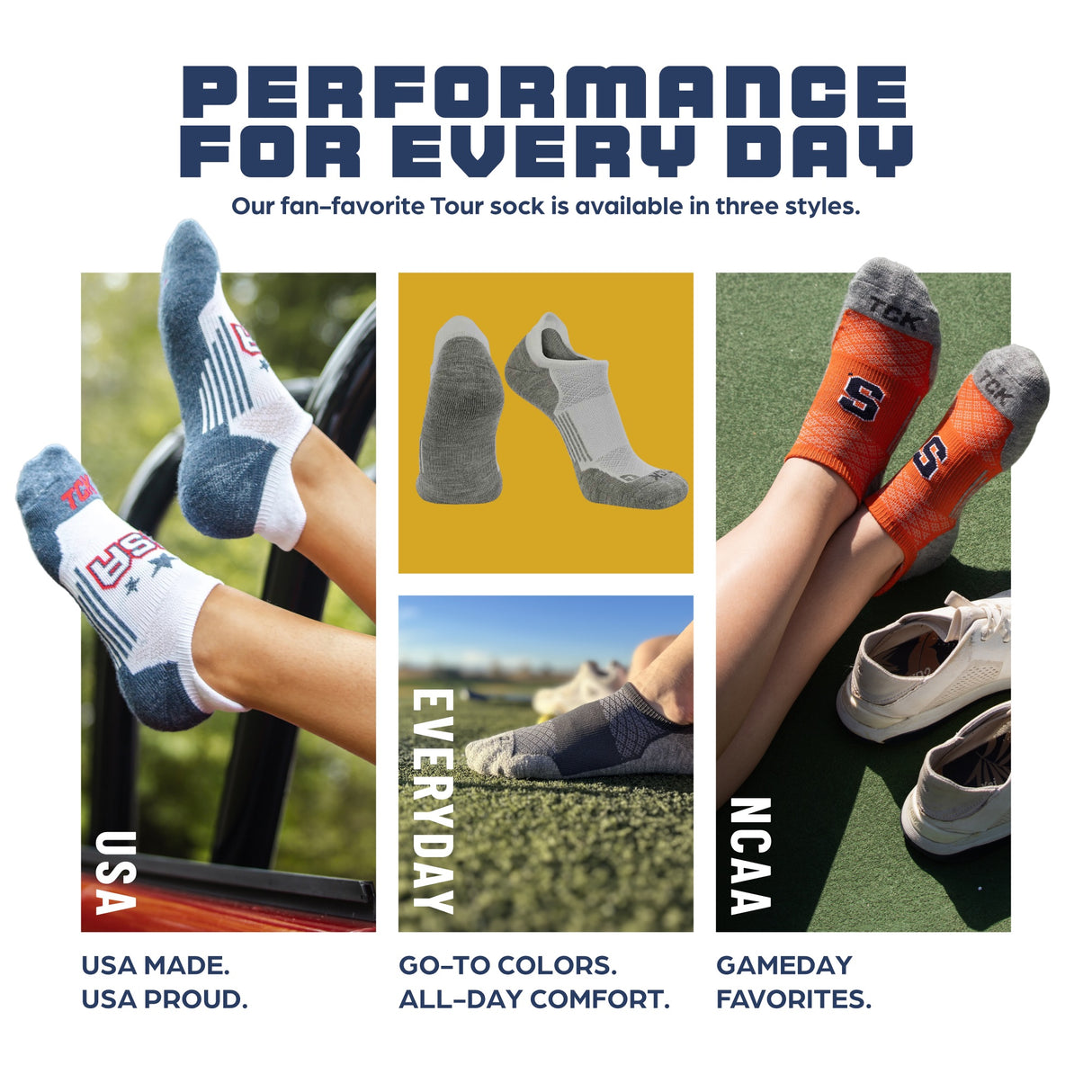 The Tour Golf Socks for Men and Women's No Show