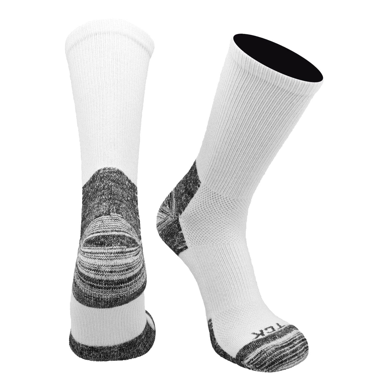 white pickleball socks crew length