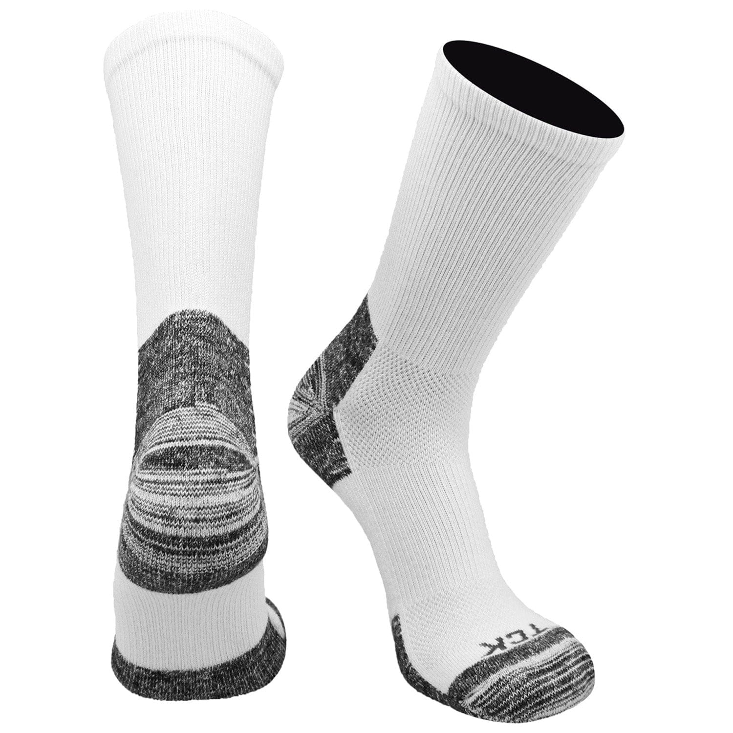 padded white crew socks