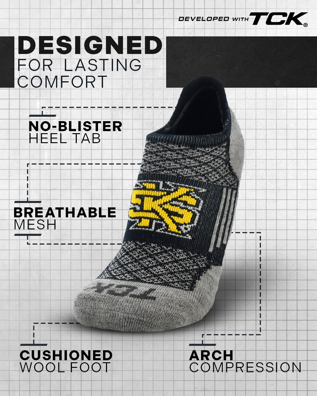 Kennesaw St. Owls No Show Tour Socks