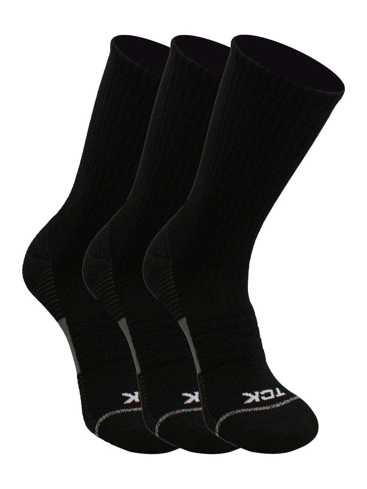 TCK Black-3 Pack / Medium TCK 365 Everyday Athletic Crew Socks - 3 Pairs