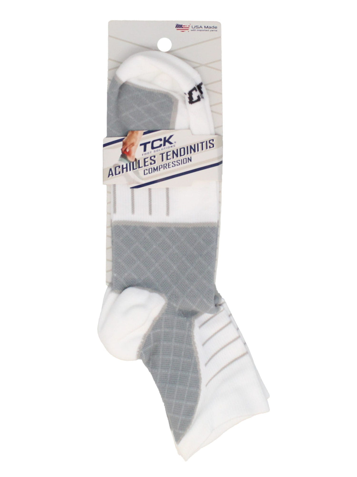 TCK Black / Medium Achilles Tendonitis Compression Socks For Women and Men, Low Crew 20-30mmHg Compression