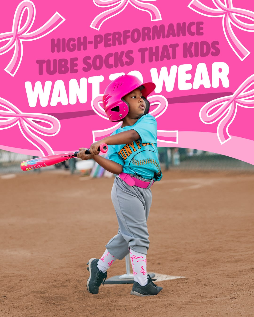 TCK Bows All-Over Tube Socks