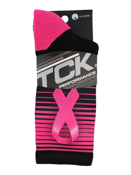 TCK Breast Cancer Awareness Striped Crew Socks