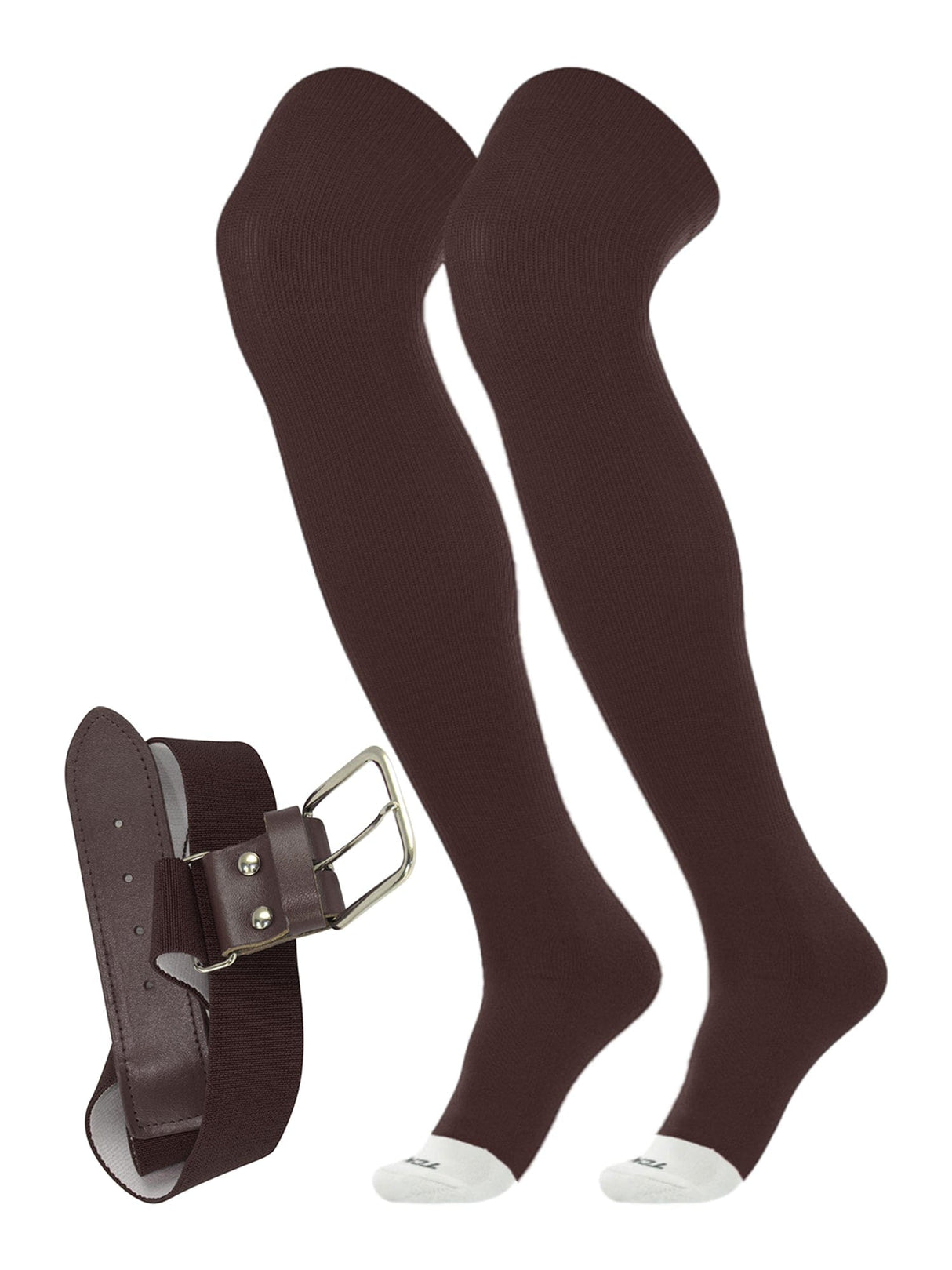 TCK Brown / X-Large Prosport Belt and Socks Combo | Over the Knee Sock