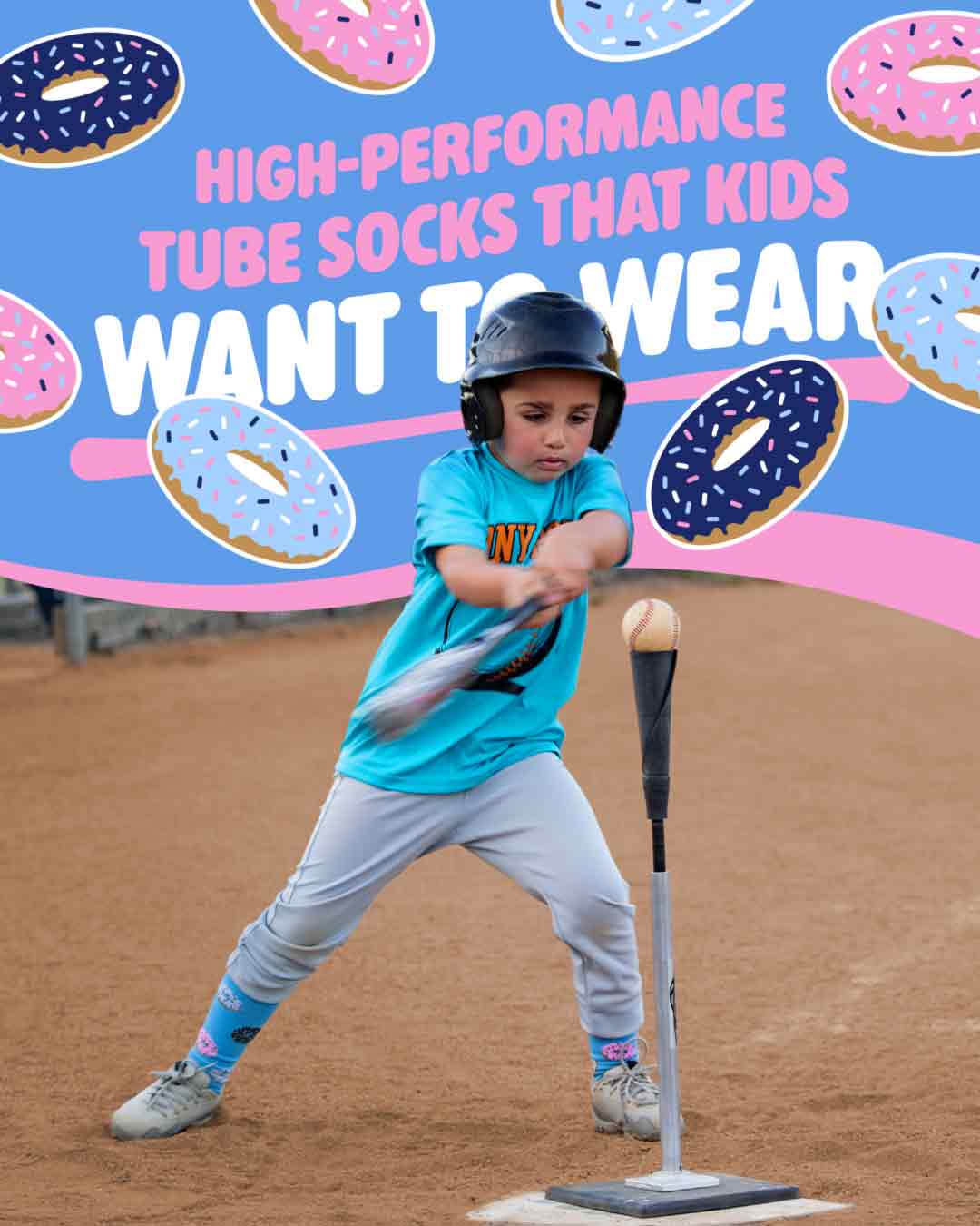 TCK Donut Athletic Knee High Socks