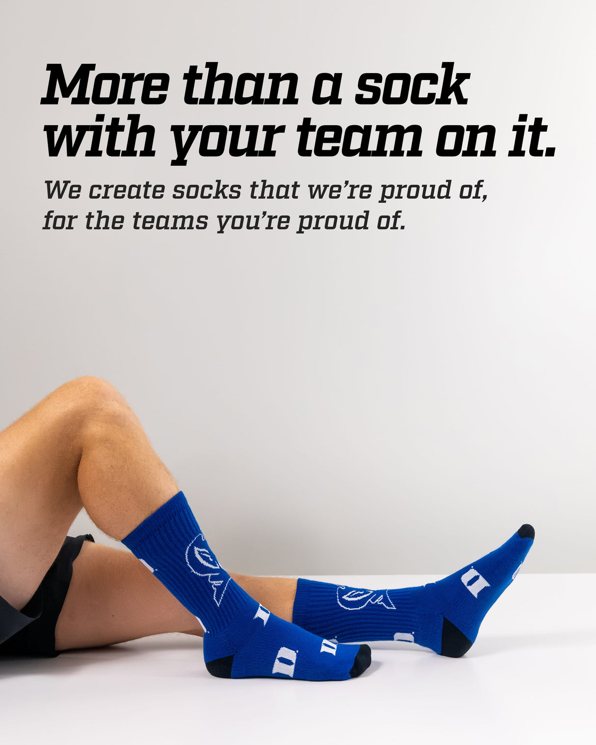 TCK Duke Royal/White / Medium Duke Blue Devils Mayhem Crew Socks