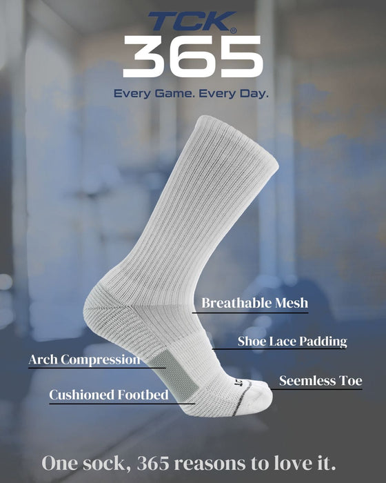 TCK 365 Everyday Athletic Crew Socks - Single Pair