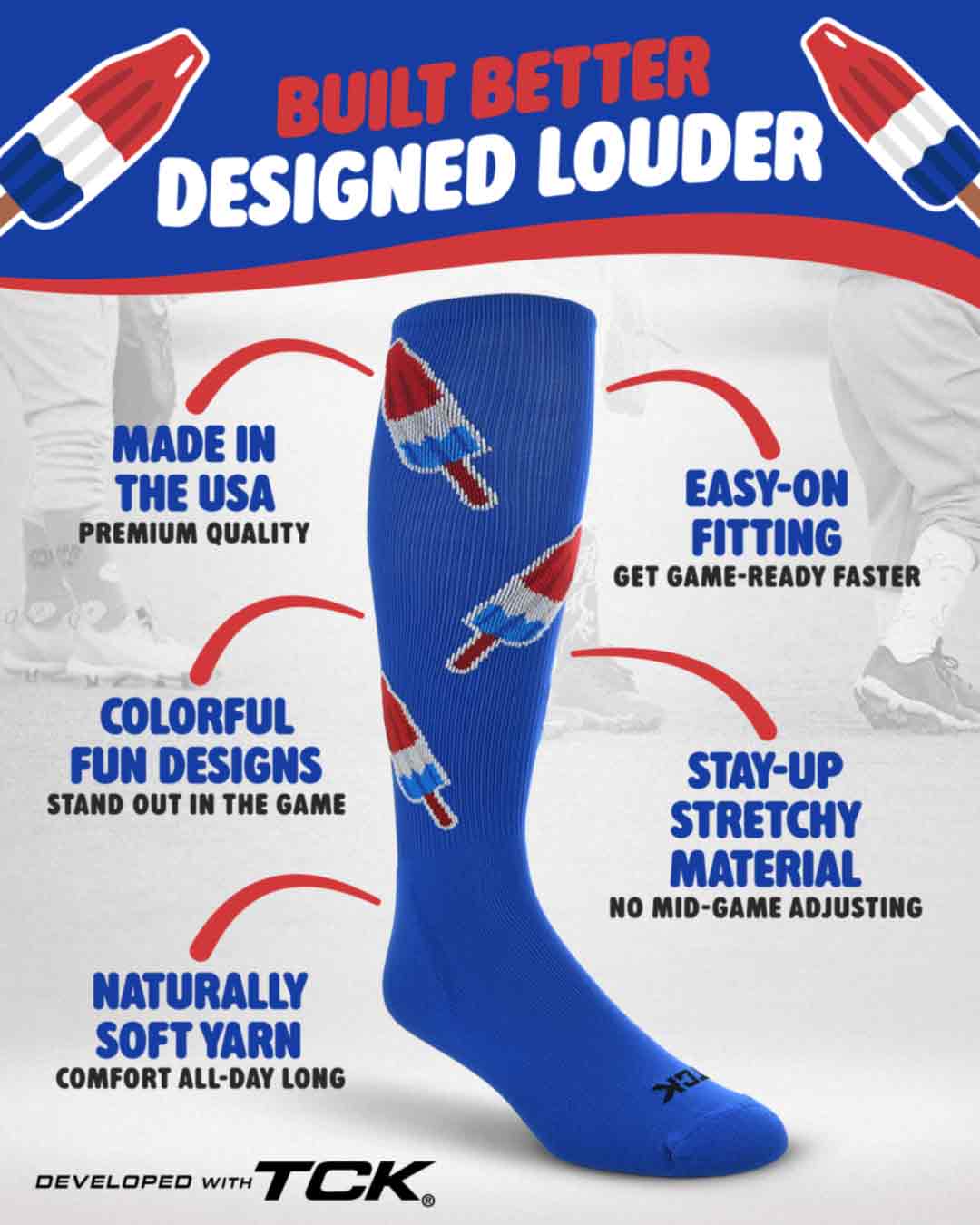 TCK Freedom Pop Athletic Knee High Socks