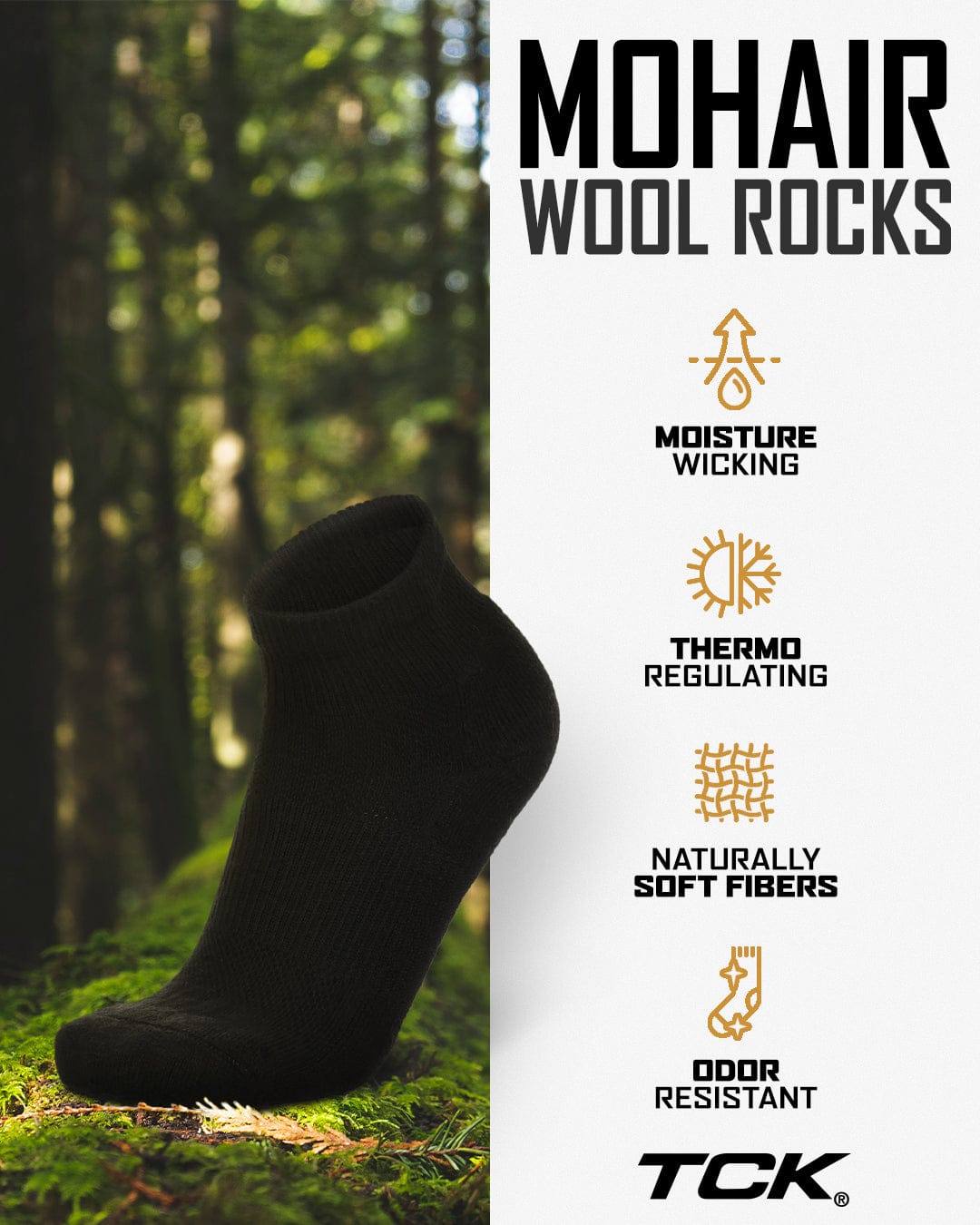 TCK GOAT Socks Quarter Length