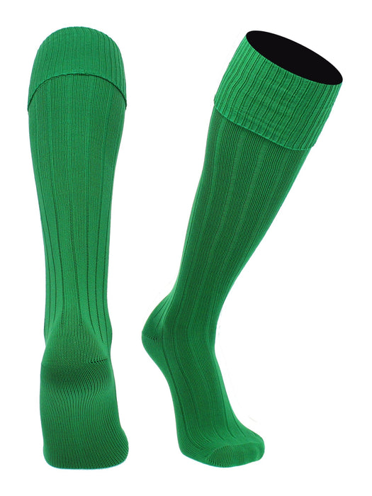 TCK Kelly Green / Medium European Soccer Socks Fold Down Top