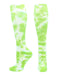 TCK Lime Green/White / Medium Tie Dye Multisport Tube Socks Soccer Softball