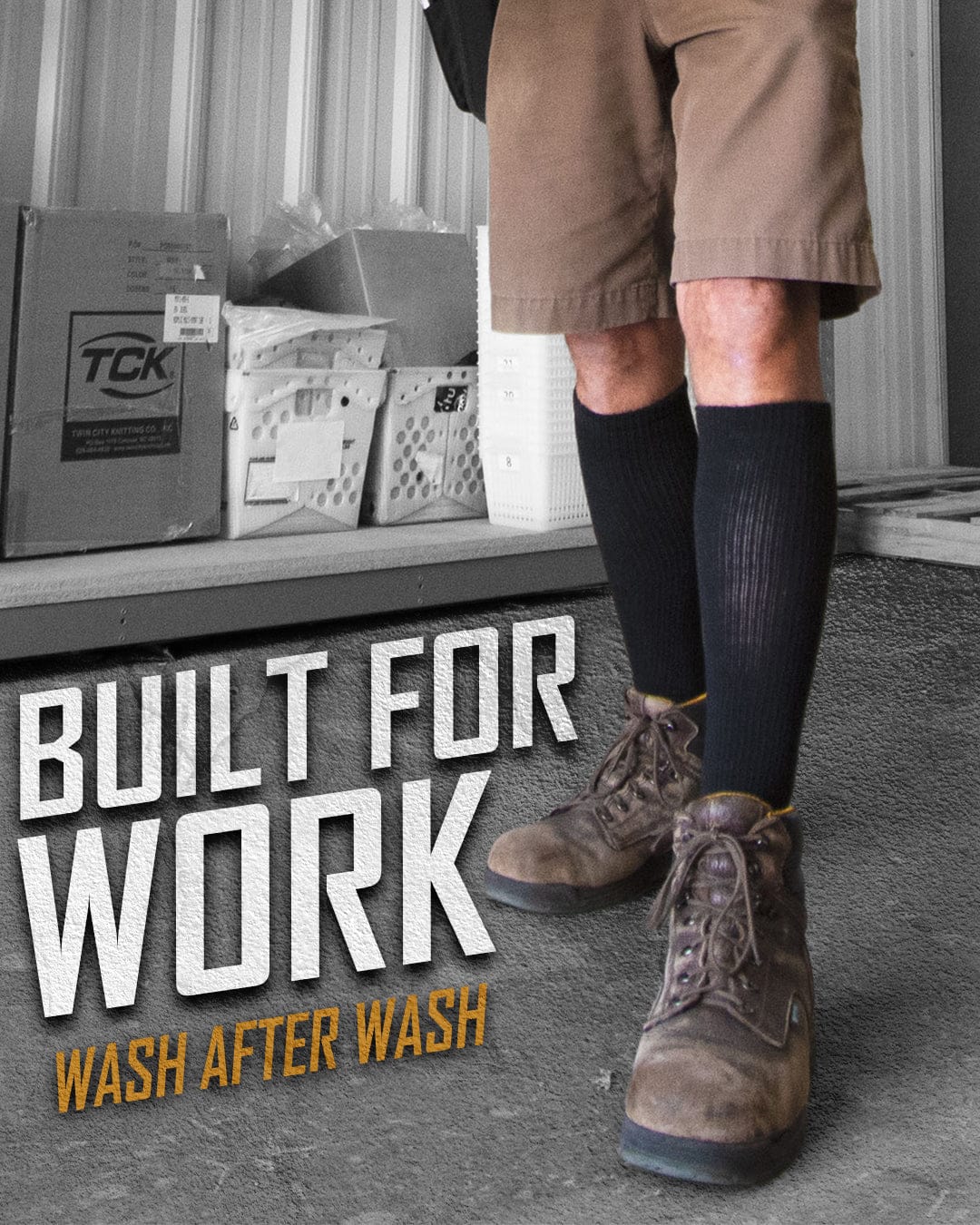 TCK Long Work & Athletic Socks Over the Calf 6-Pack