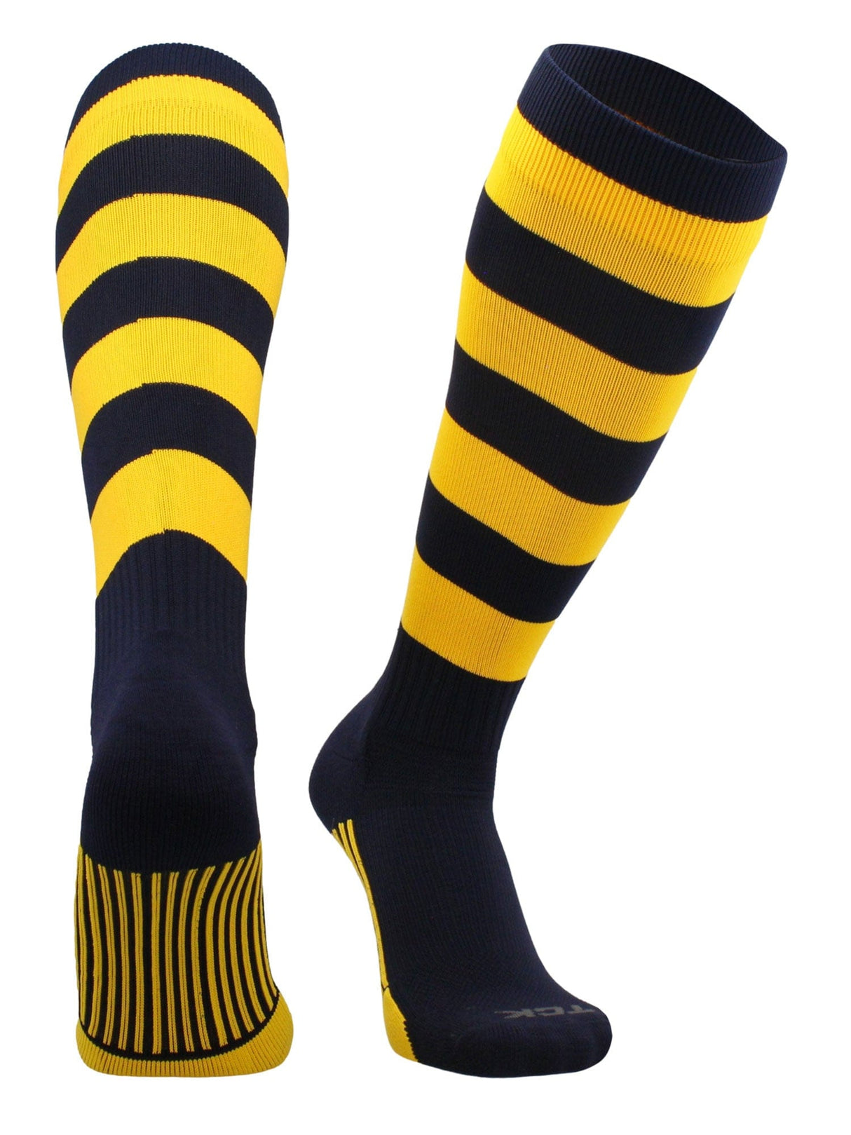 TCK Navy/Gold / Large Striped Rugby Socks