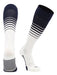 TCK Navy/White / Large Elite Soccer Socks Breaker