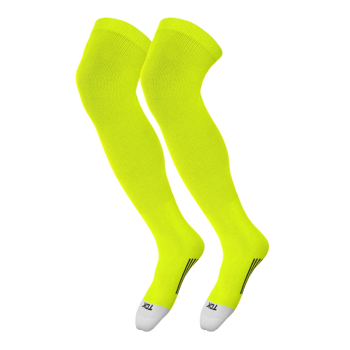 TCK Neon Yellow / Small Prosport - Long Over the Knee Socks for Baseball & Football - Youth Sizes