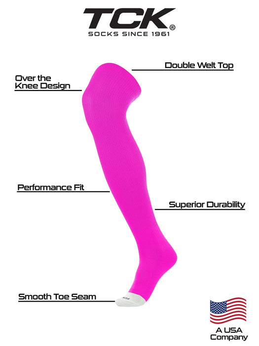 TCK Pink Over the Knee Socks for Breast Cancer Awarness - Prosport