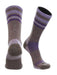 TCK Plum/Lavender / X-Large Striped Merino Wool Hiking Socks For Men & Women