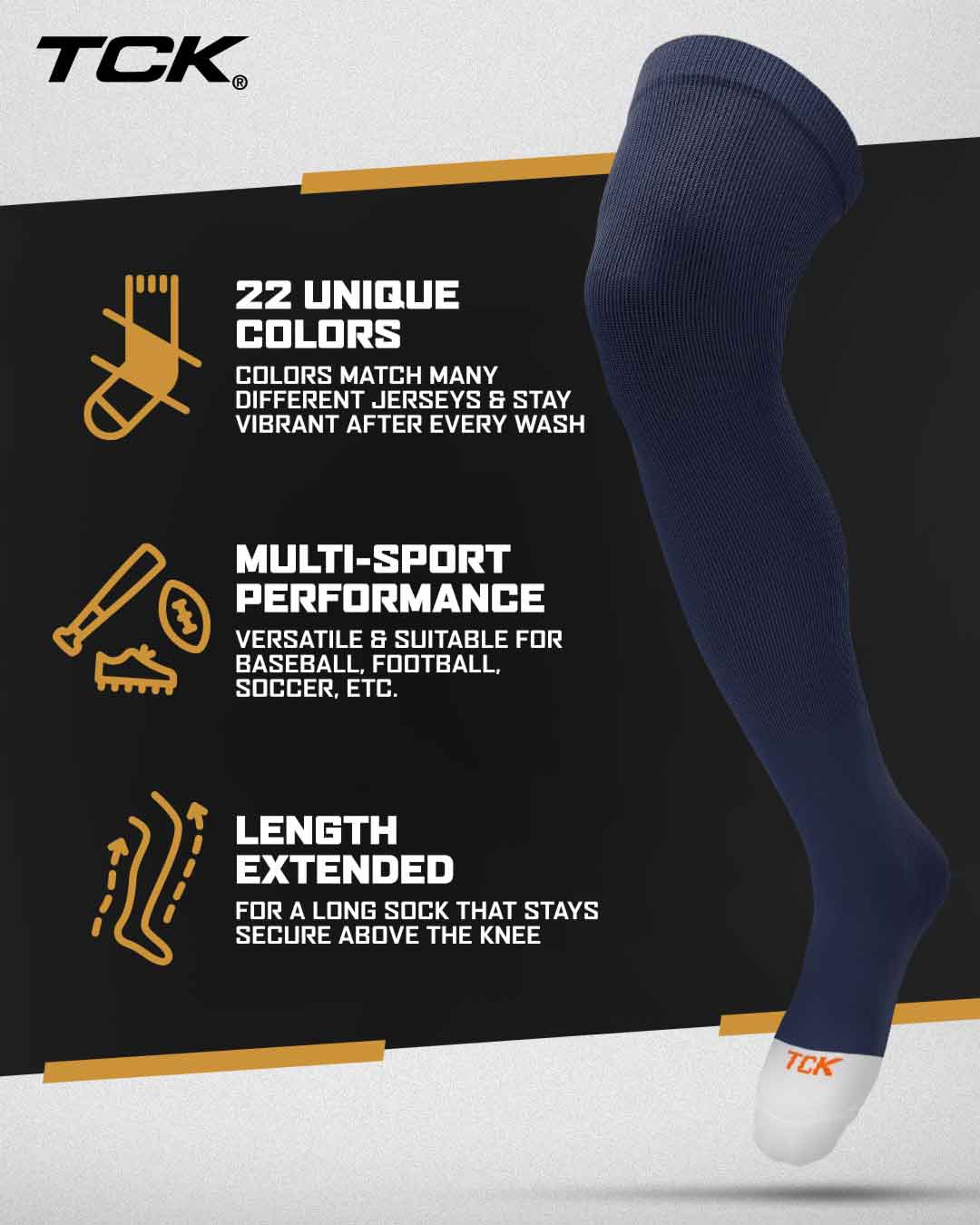 TCK Prosport Over the Knee Athletic Socks