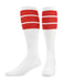 TCK Red / Small Retro Tube Socks 3 Stripes Over the Calf