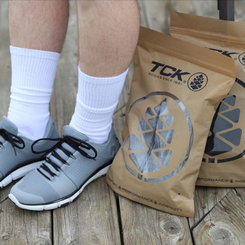 TCK Seamless, Cushioned Crew Socks: Moisture Wicking Work & Sport