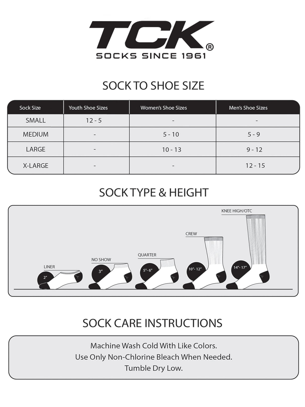 TCK Sports Heathered Crew Socks