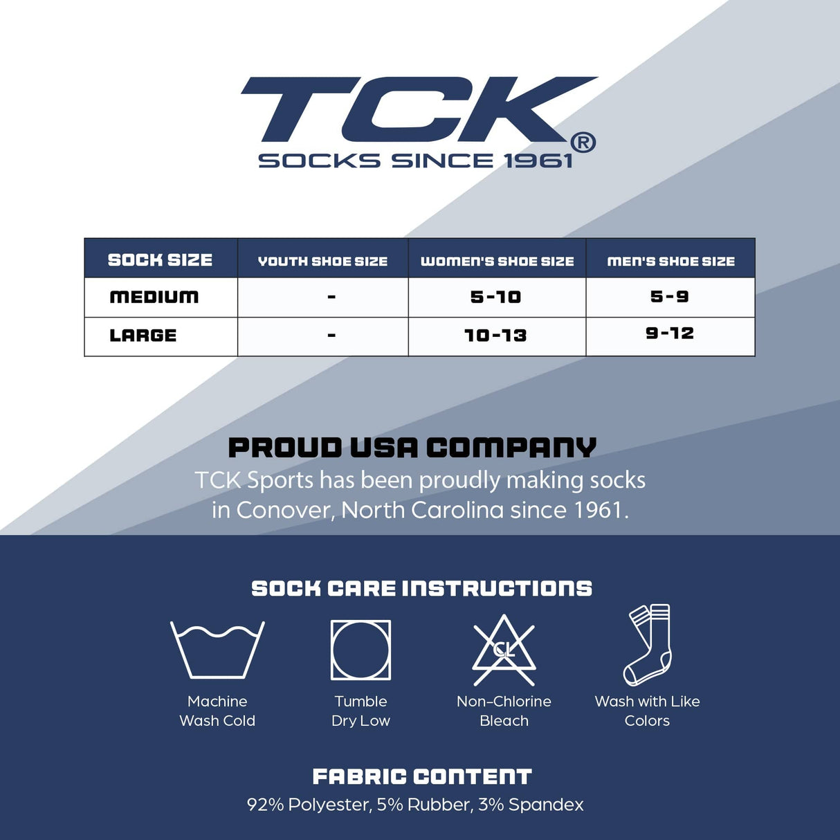 TCK TCK 365 Everyday Athletic Crew Socks - 3 Pairs