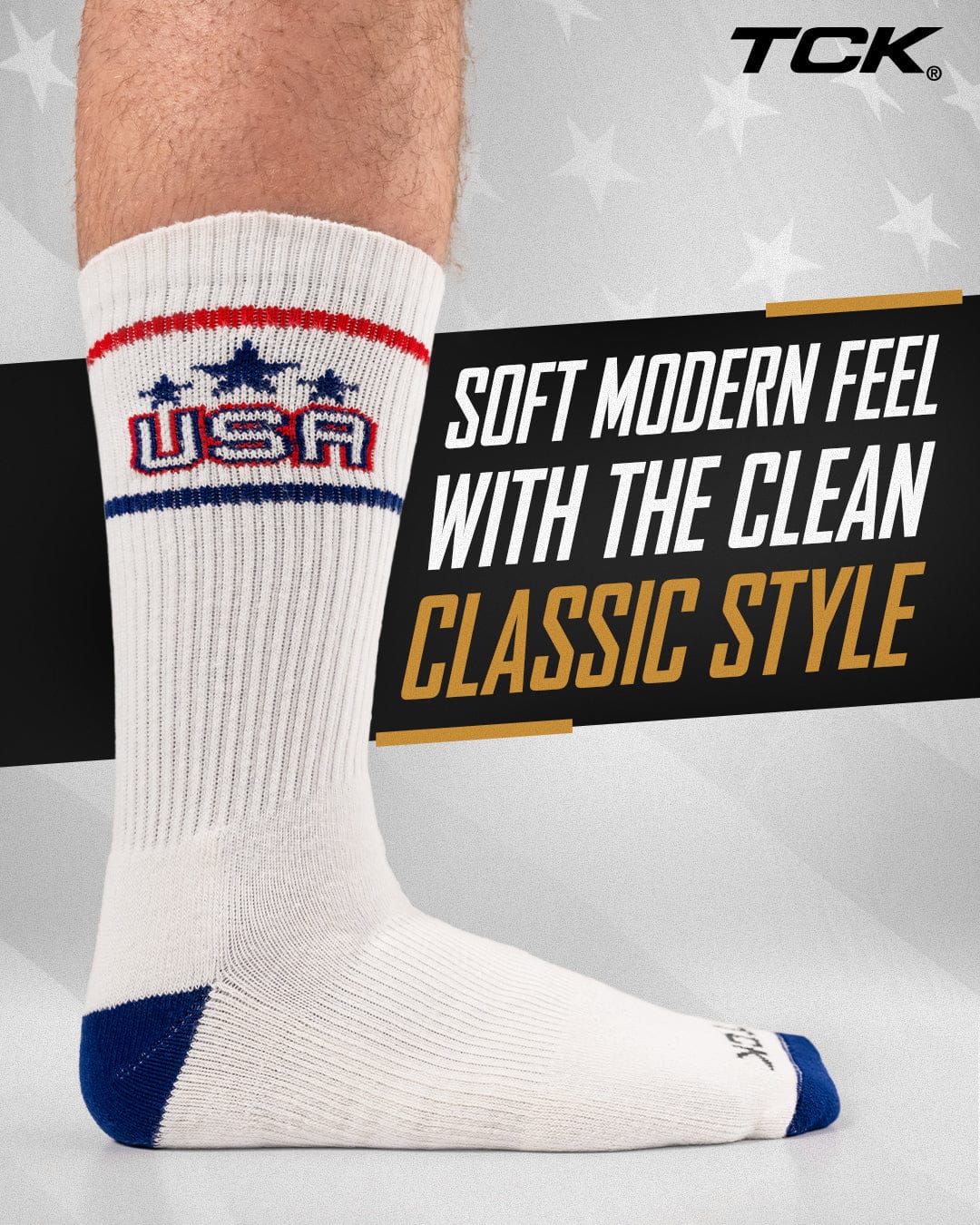 TCK TCK Vintage USA Crew Socks For Men and Women