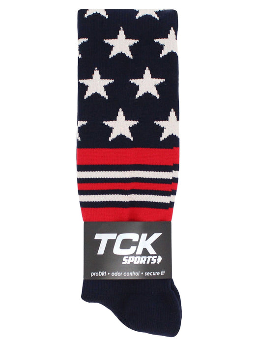TCK USA Freedom Baseball Socks Long Over the Knee