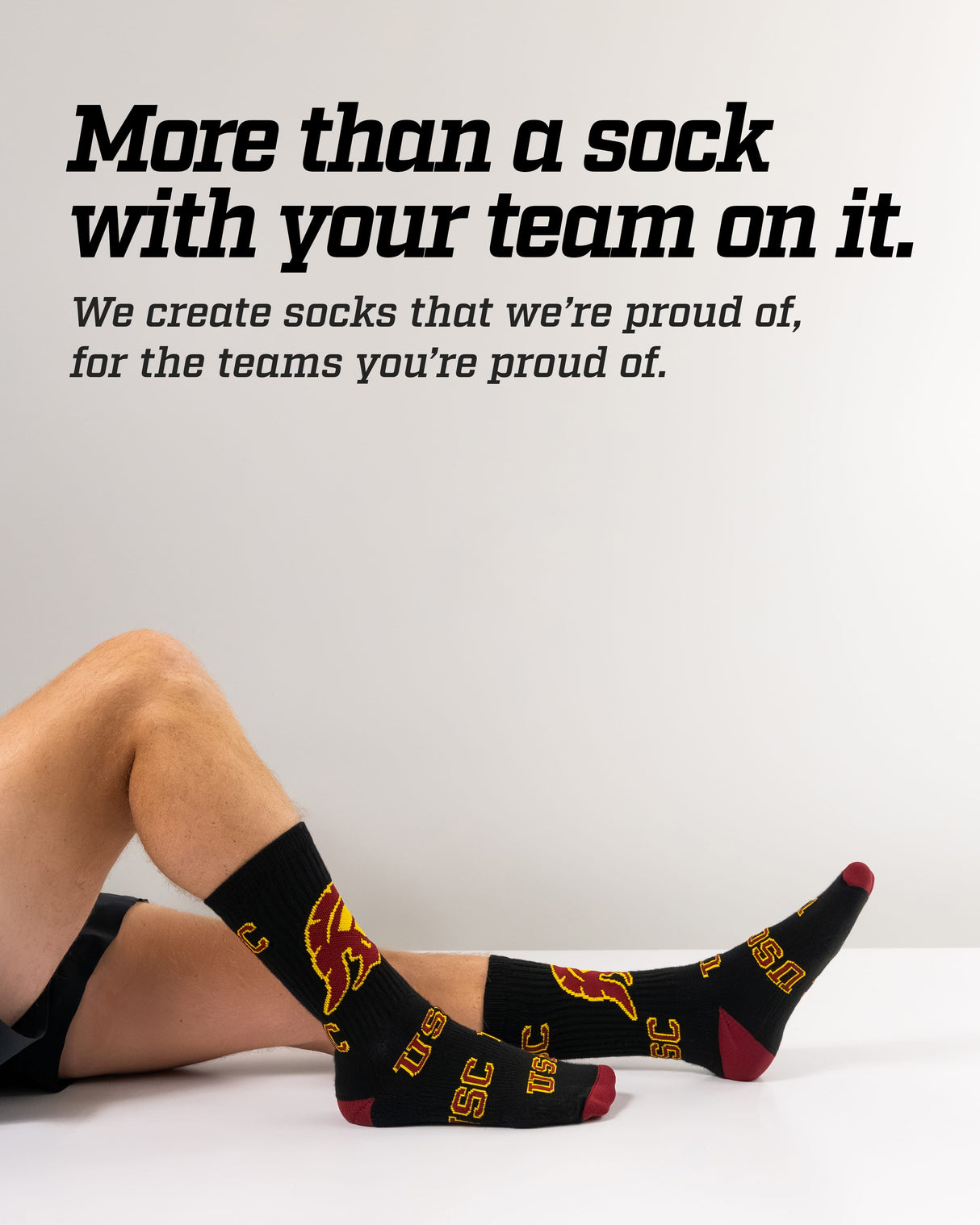 TCK USC Red/Gold / Medium USC Trojans Mayhem Crew Socks