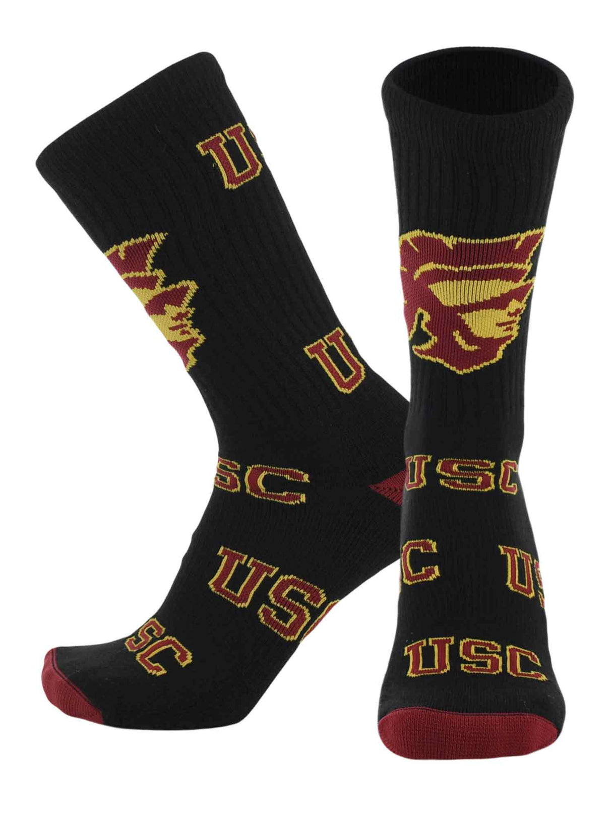 TCK USC Trojans Mayhem Crew Socks (Made in USA)