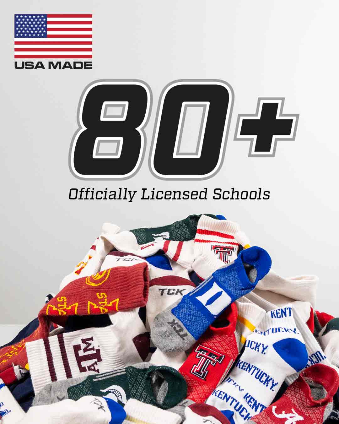 TCK USC Trojans Mayhem Crew Socks (Made in USA)
