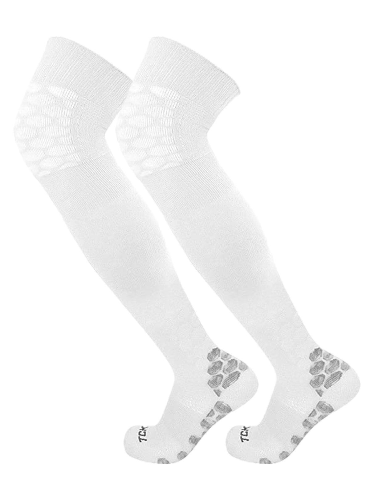 TCK White / Large (9-12 Shoe Size) High Performance Long Sports Socks
