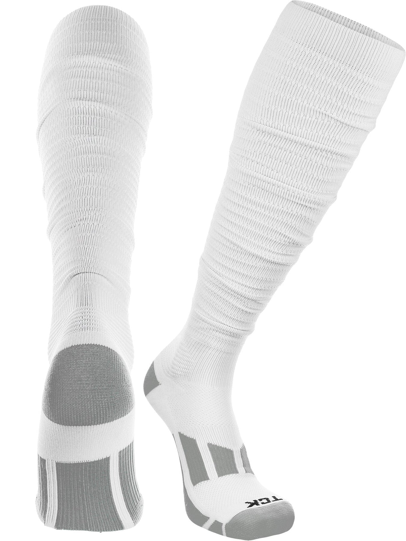 White Football Socks - Youth Football Scrunch Socks and Men's Sizes