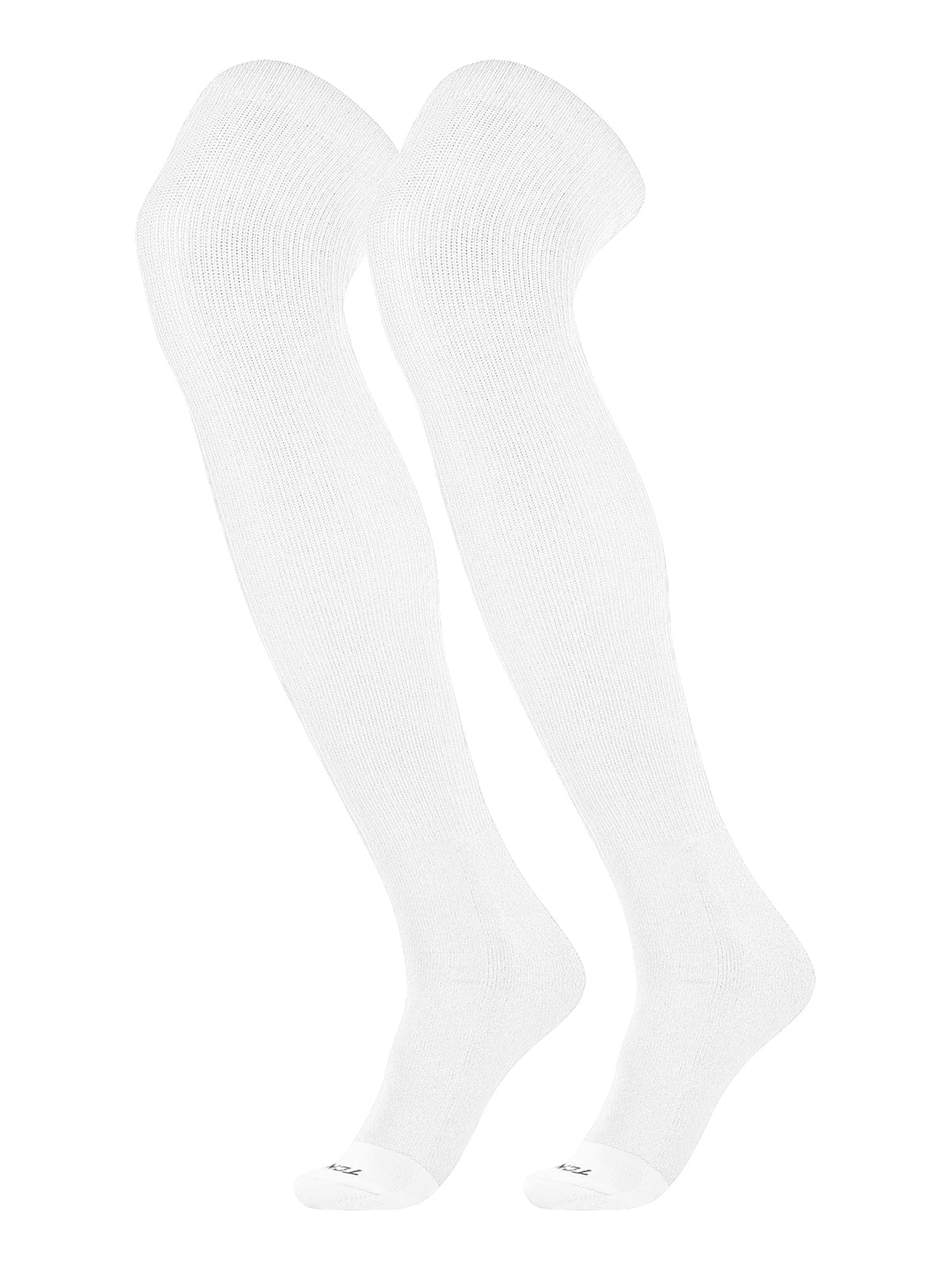 TCK White / Large Prosport - Long Over the Knee Socks for Baseball - Adult Sizes