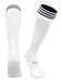 TCK White/Navy / Medium Premier Soccer Socks with Fold Down Stripes