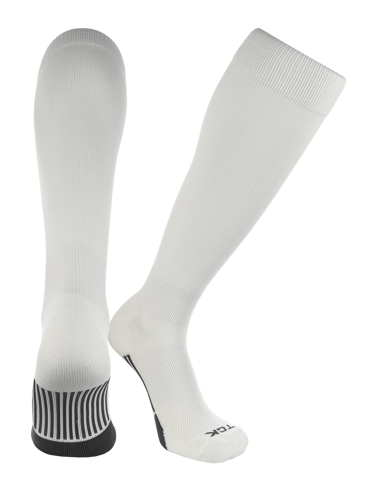 TCK White / X-Large Elite Performance Baseball Socks Dugout Solid Team Colors