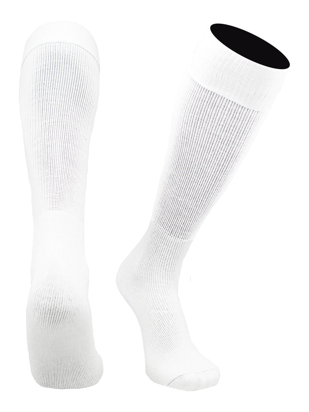 TCK White / X-Large Soccer Socks Youth Toddler Adult Fold Down Top MS Multisport Tube Socks