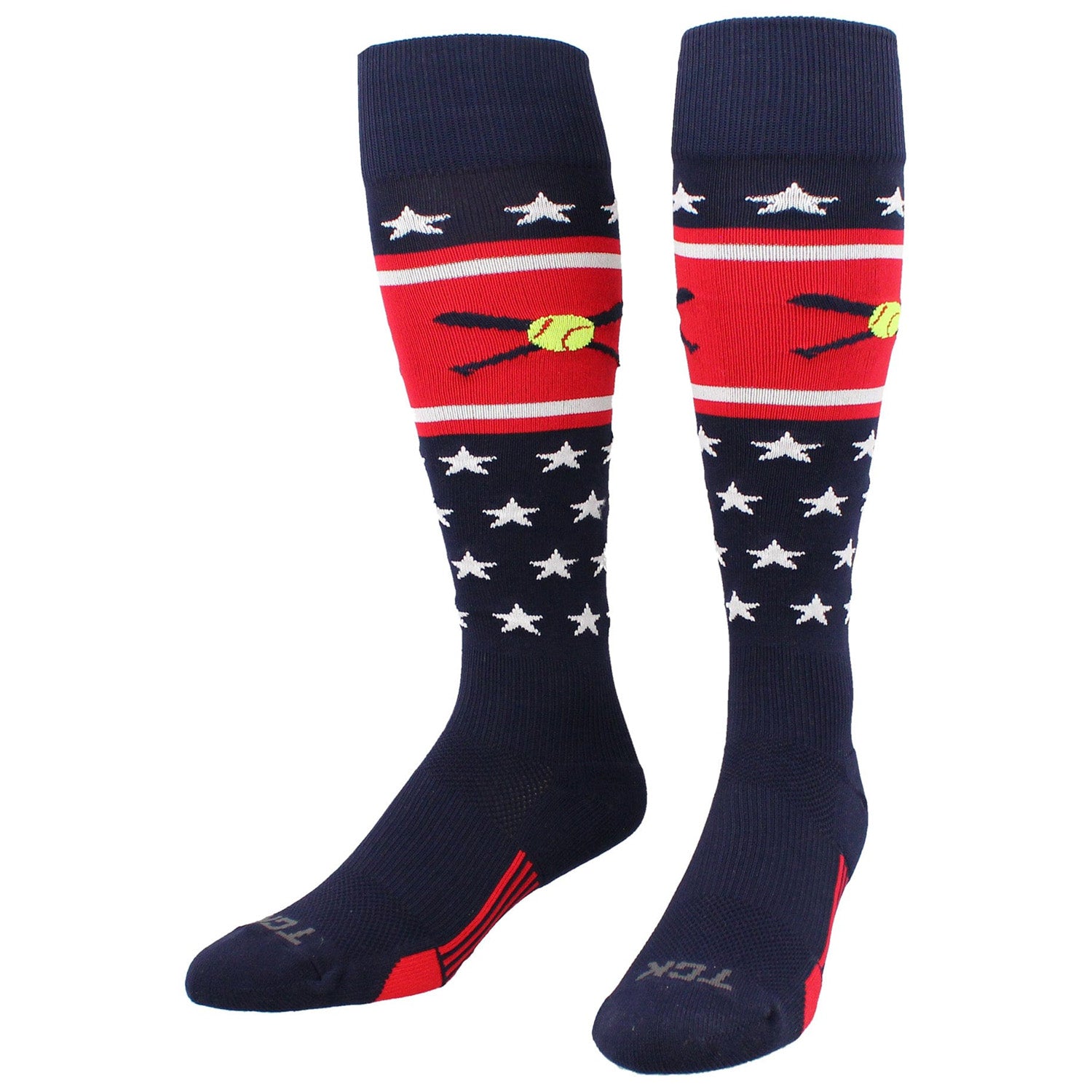 patriot themed softball socks