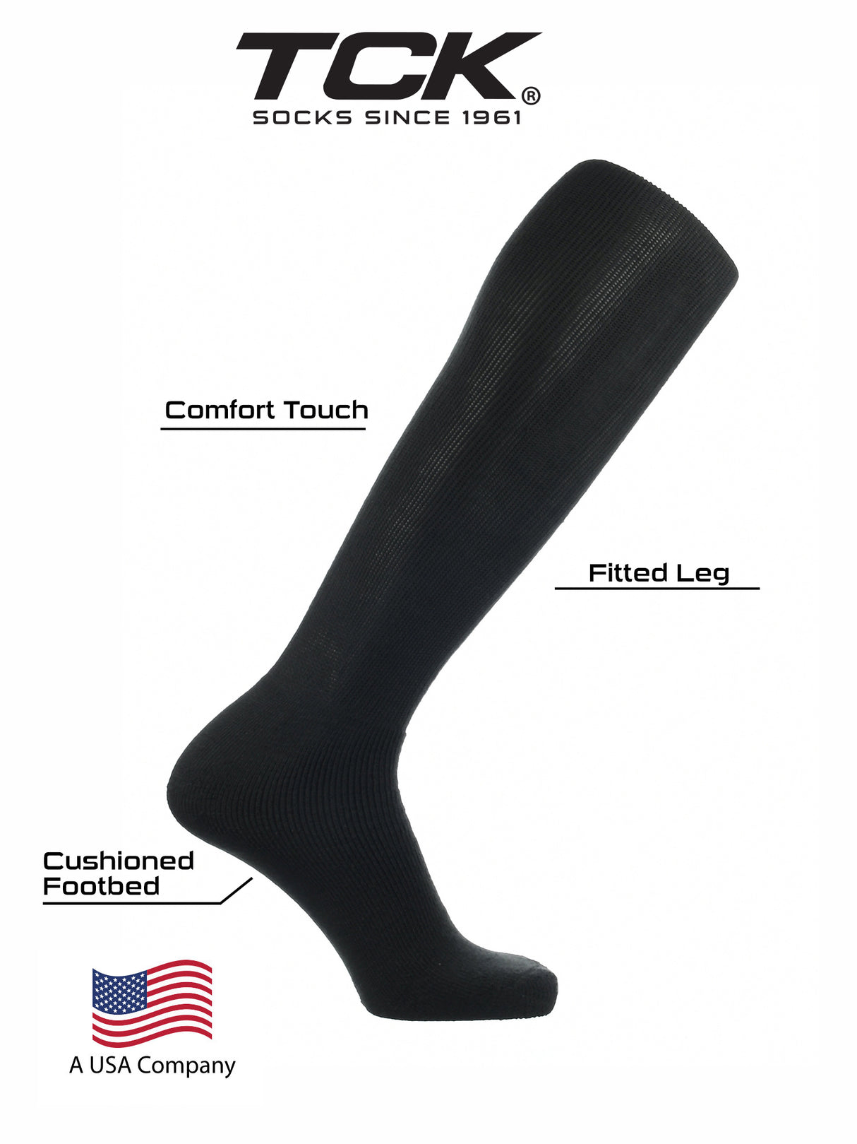 TCK All-Sport Knee-High Team Tube Socks