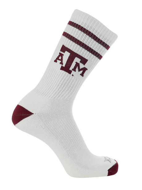 Texas A&M Aggies Socks - Vintage Striped, NCAA Licensed (Large)