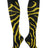 TCK Sports Krazisox Zebra Stripe Socks (Black/Gold, Small)