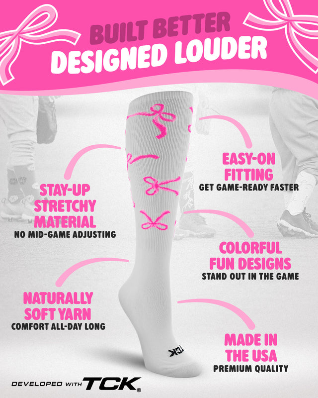 Bows All-Over Tube Socks