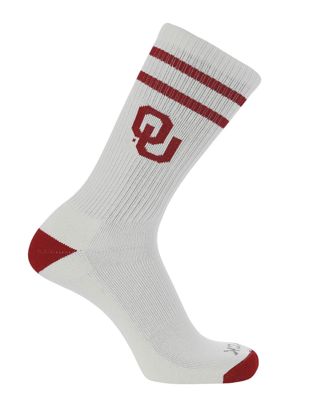 Oklahoma Sooners Socks - Vintage Striped, NCAA Licensed (Large)