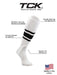 White Stirrups for Softball and Baseball with Stripes