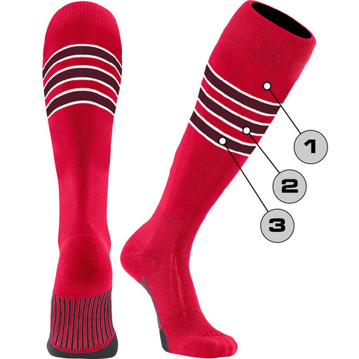 Custom Dugout Striped Baseball Socks - Pattern D