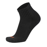 Chase Cotton Quarter Crew Socks (Black, Large)