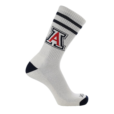 Arizona Wildcats Socks | Vintage Soft Cotton Sock with Stripes – NCAA Licensed | Cardinal Red & Navy Blue University of Arizona | College Fan Gameday Apparel for Men & Women | Men's & Women's (Large)